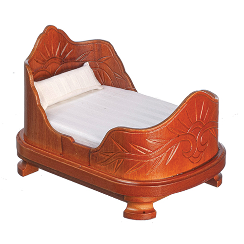 Sleigh Bed, Walnut